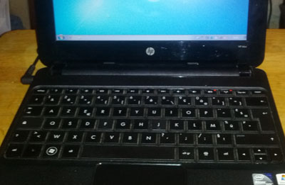 Photo du HP MINI 110 3100 avec Windows 7 install