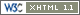 Logo indiquant que la page est valide XHTML 1.1 par le W3C Validator
